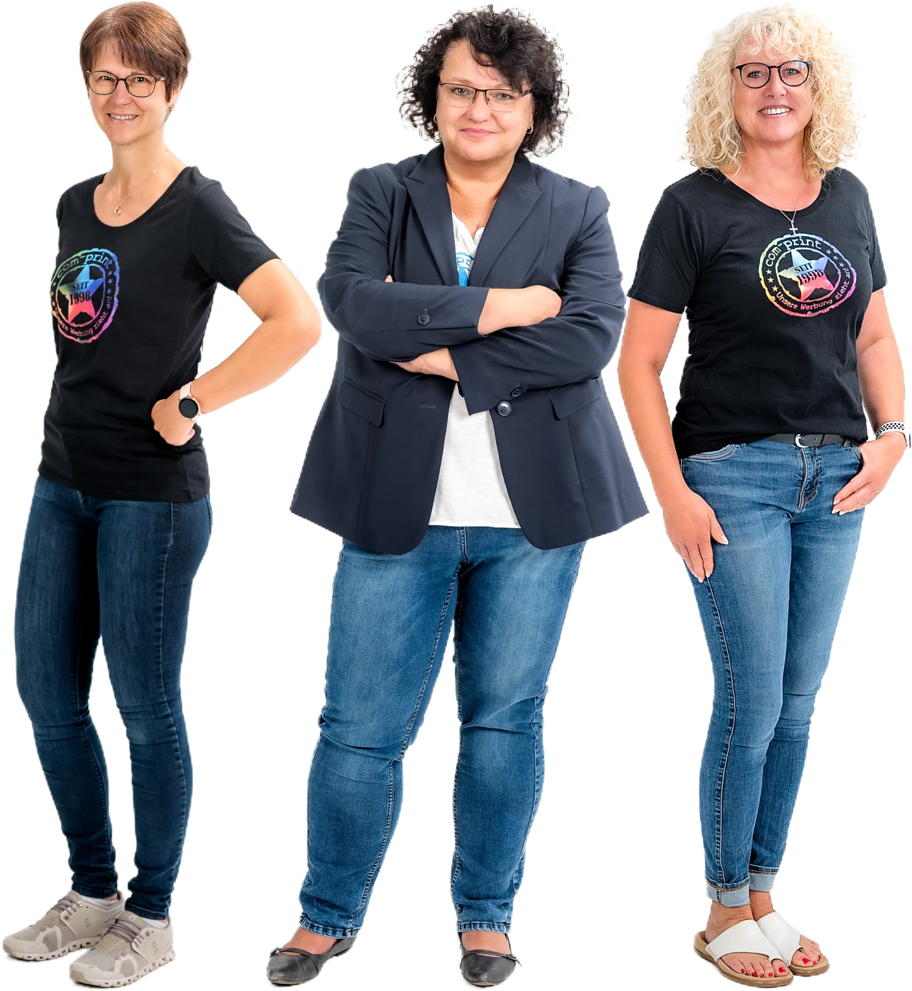Das Team der Firma COM-PRINT. Sonja, Heike und Angelika.